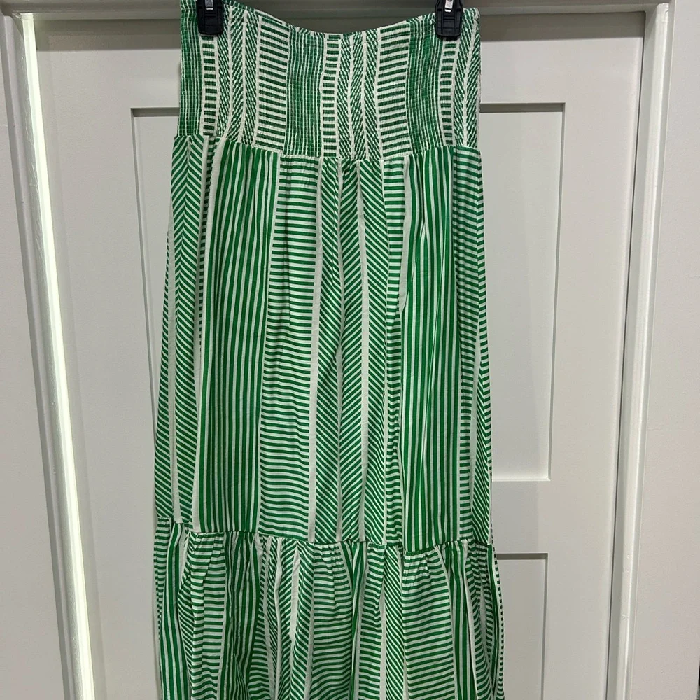 Aqua Striped Midi Skirt- Size Medium. Great condition. - Picture 2 of 5